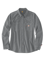 Carhartt Womens FR Force Button Front Shirt | Gray 
